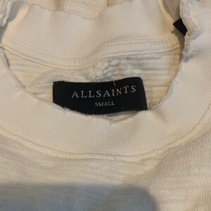 All Saints White Short Sleeve Tee
